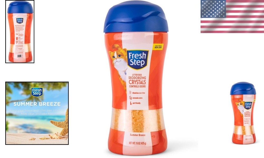 Odor-Neutralizing Cat Litter Crystals - 15 Ounce Summer Breeze Scented Solution