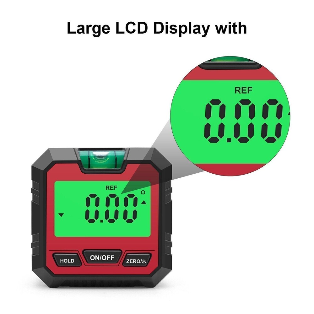 Magnetic Digital Protractor Tool – 360° Level Angle Finder LCD