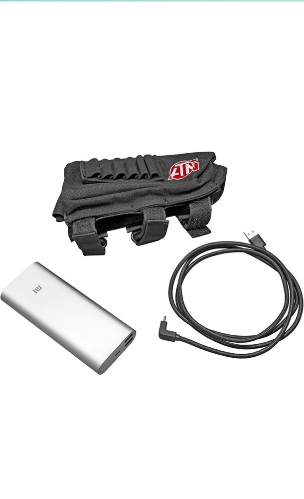 ATN Extended life Battery Pack USB Cable Cap Butt Stock Case