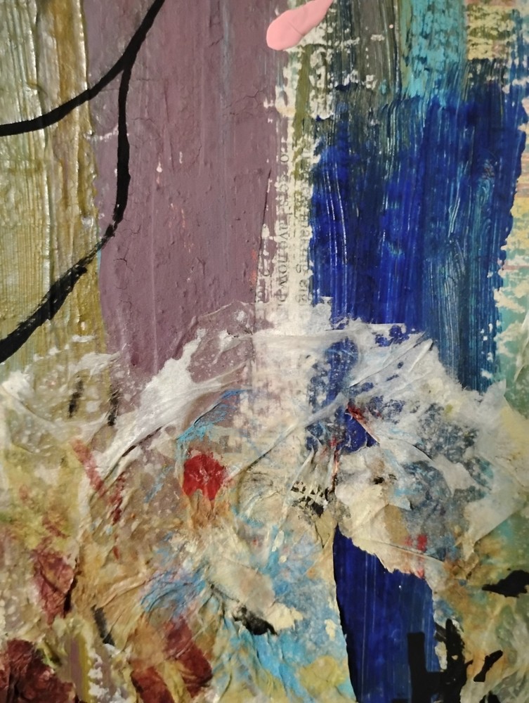 Mixed Media Collage On Canvas