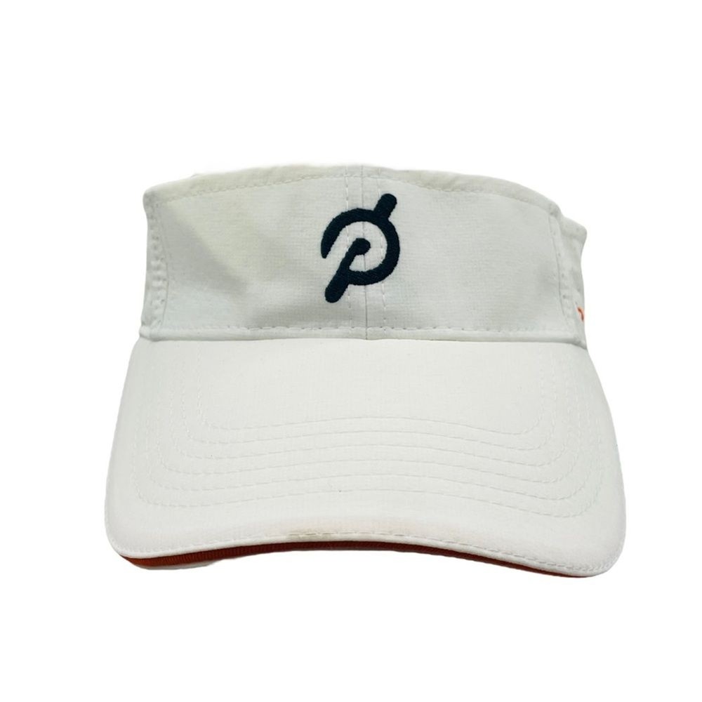 Peloton Visor Adult Adjustable White Orange Riding