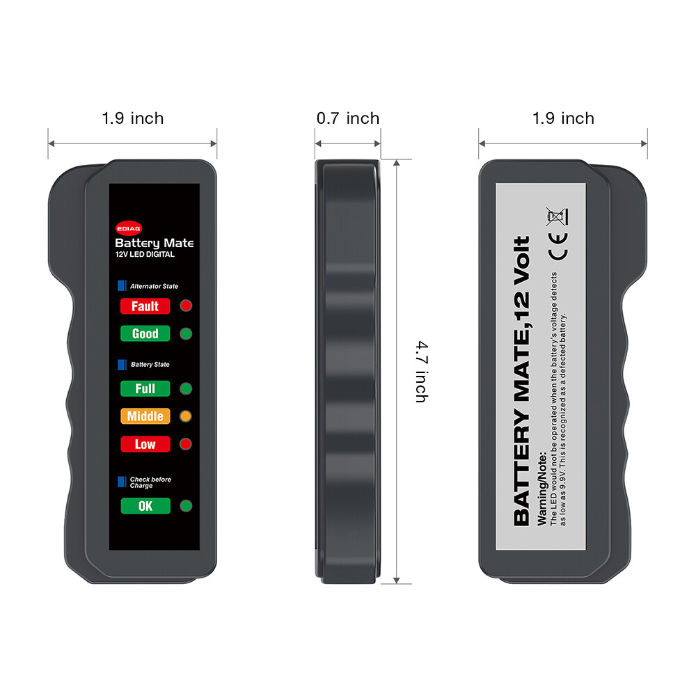 BM310 12V Battery Load Tester Digital Battery LED Analyzer Car Diagnostic Tool