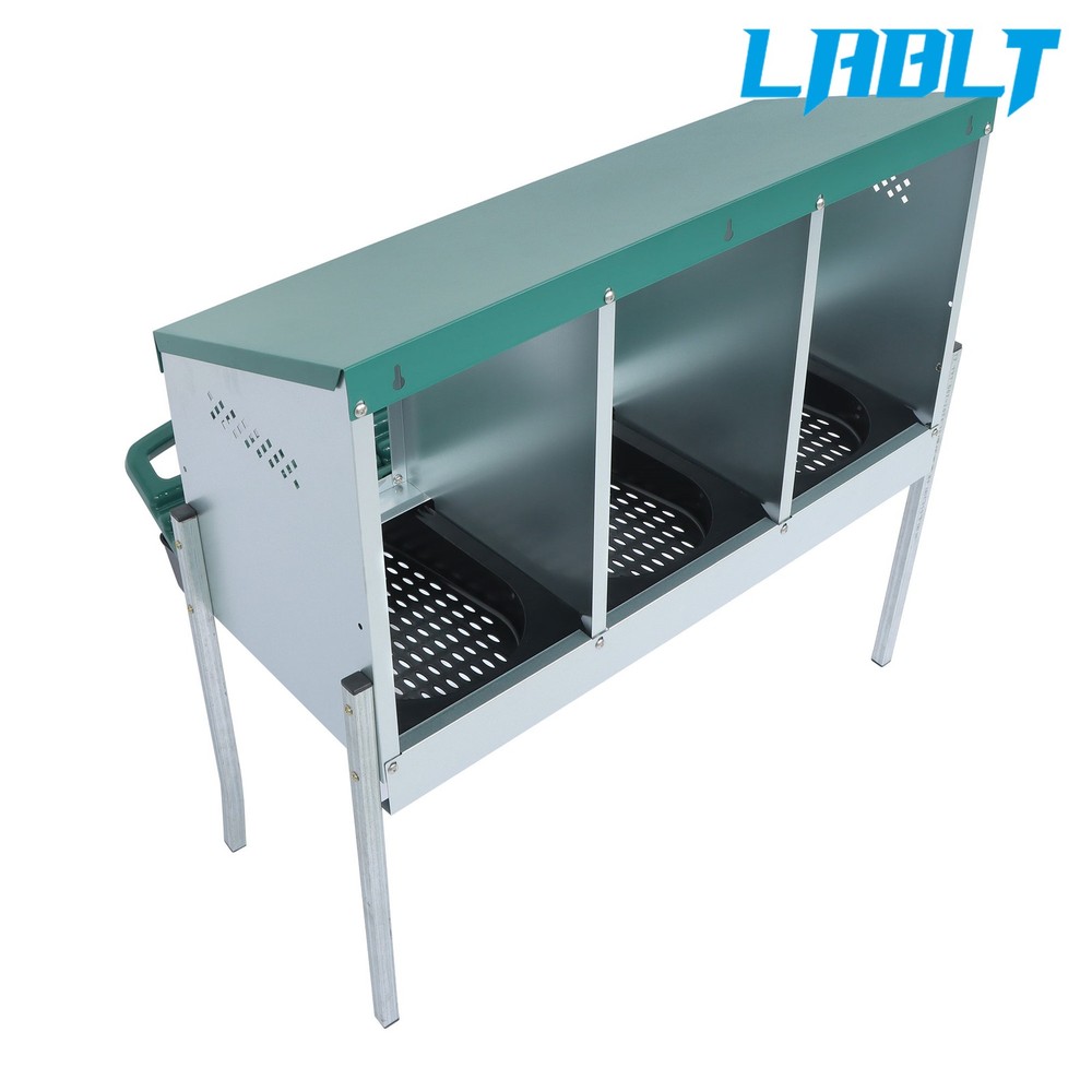 LABLT Chicken Nesting Box With Metal Legs Nesting Boxes For Chickens 3 Holes