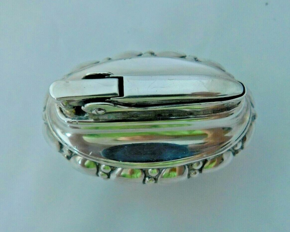 Vintage Ronson CROWN Silverplate Table or Desk Lighter - Working Condition