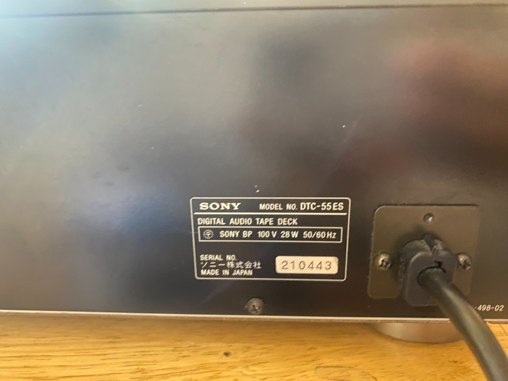 Vintage Sony 55ES DAT Digital Audio Player Recorder Deck NO REMOTE