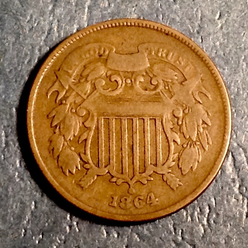 1864  US Two Cents - Civil War Era cd