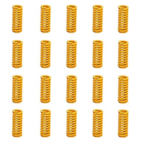 8mm OD 20mm Long Light Load Compression Mould Die Spring Yellow Compression