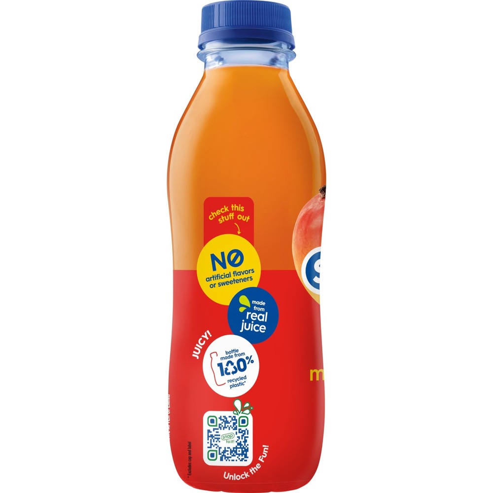 Mango Juice Drink, 16 oz Recycled Plastic Bottles, 12-Pack for Refreshment