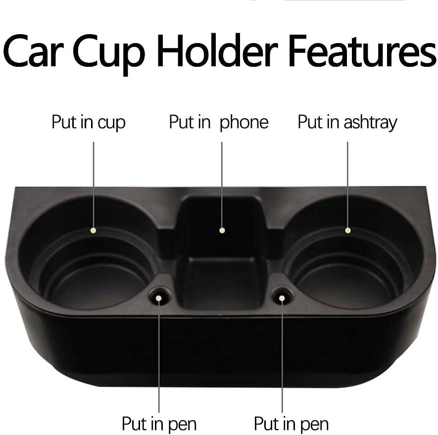 Multifunctional 2-Pack Car Seat Cup Holders - Space-Saving & Easy Installation
