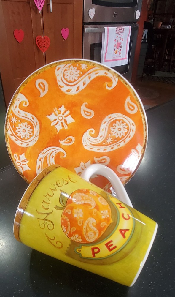 One) Vintage Oneida Ala Mode Collection 4pc Place Setting ~Peach~