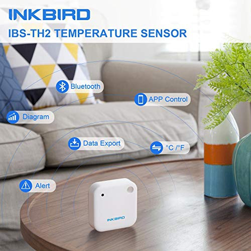 Inkbird Smart Thermometer, Freezer Wireless Thermometer Bluetooth White