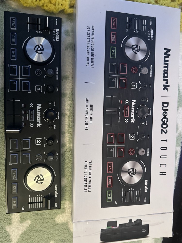 Numark DJ2GO2 Touch Portable DJ Controller w/ Touch Jog Wheels & Mixer