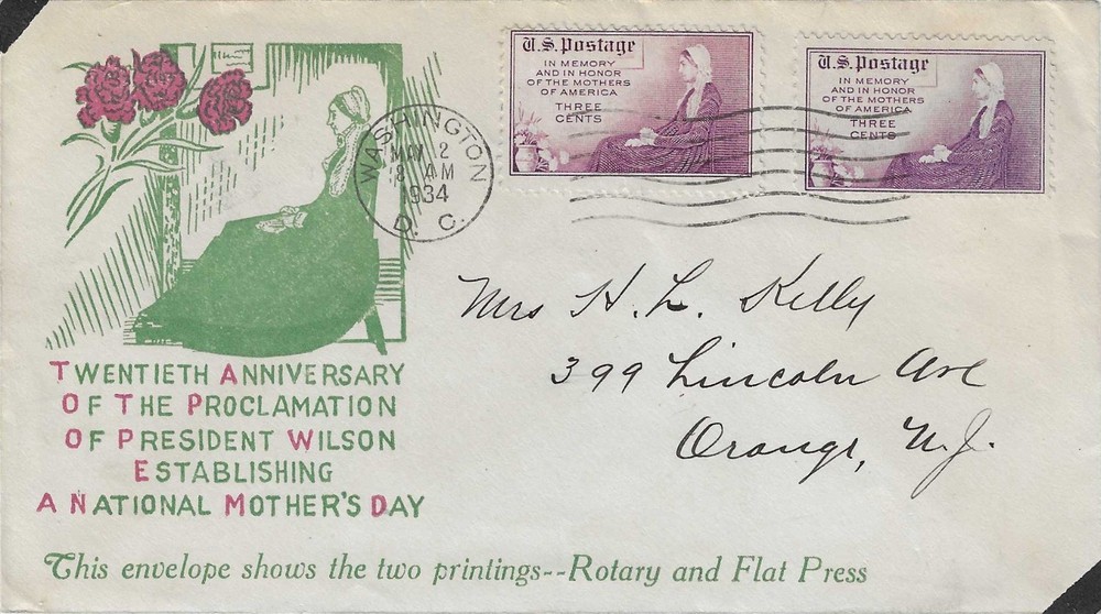 FDC   # 737 , 738 -37A  combo   --  Roessler  --  Mothers Day