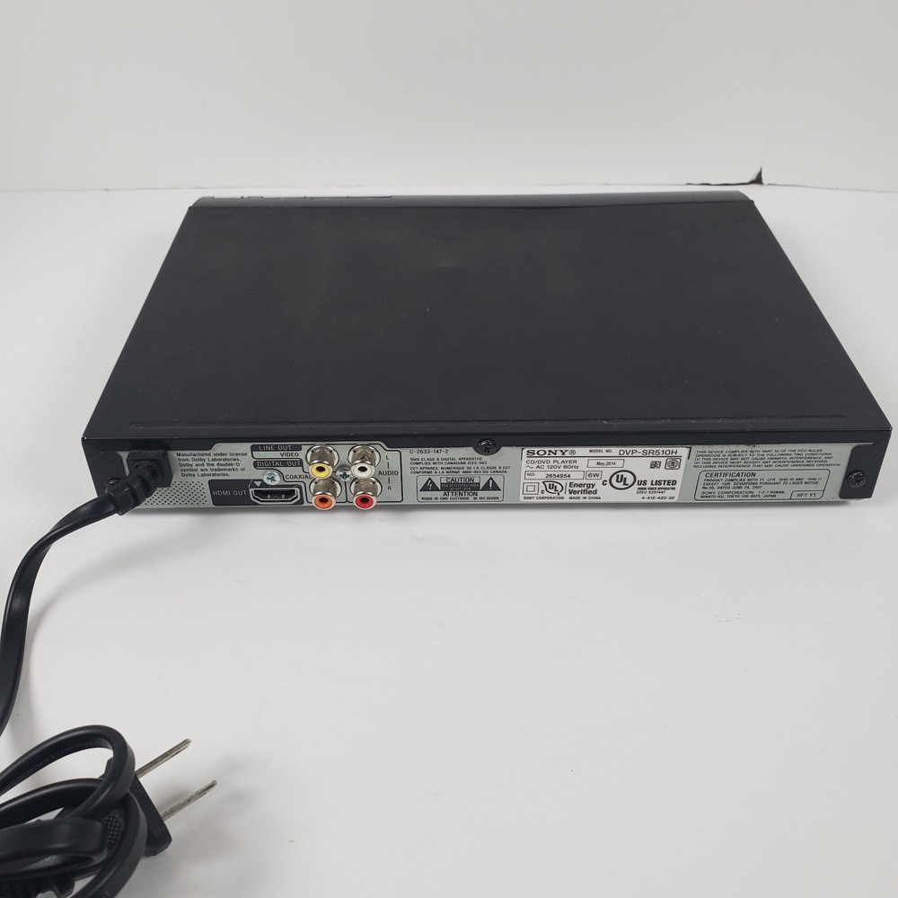 Sony DVP-SR510H HDMI CD/DVD Player w/ Remote Tested Working