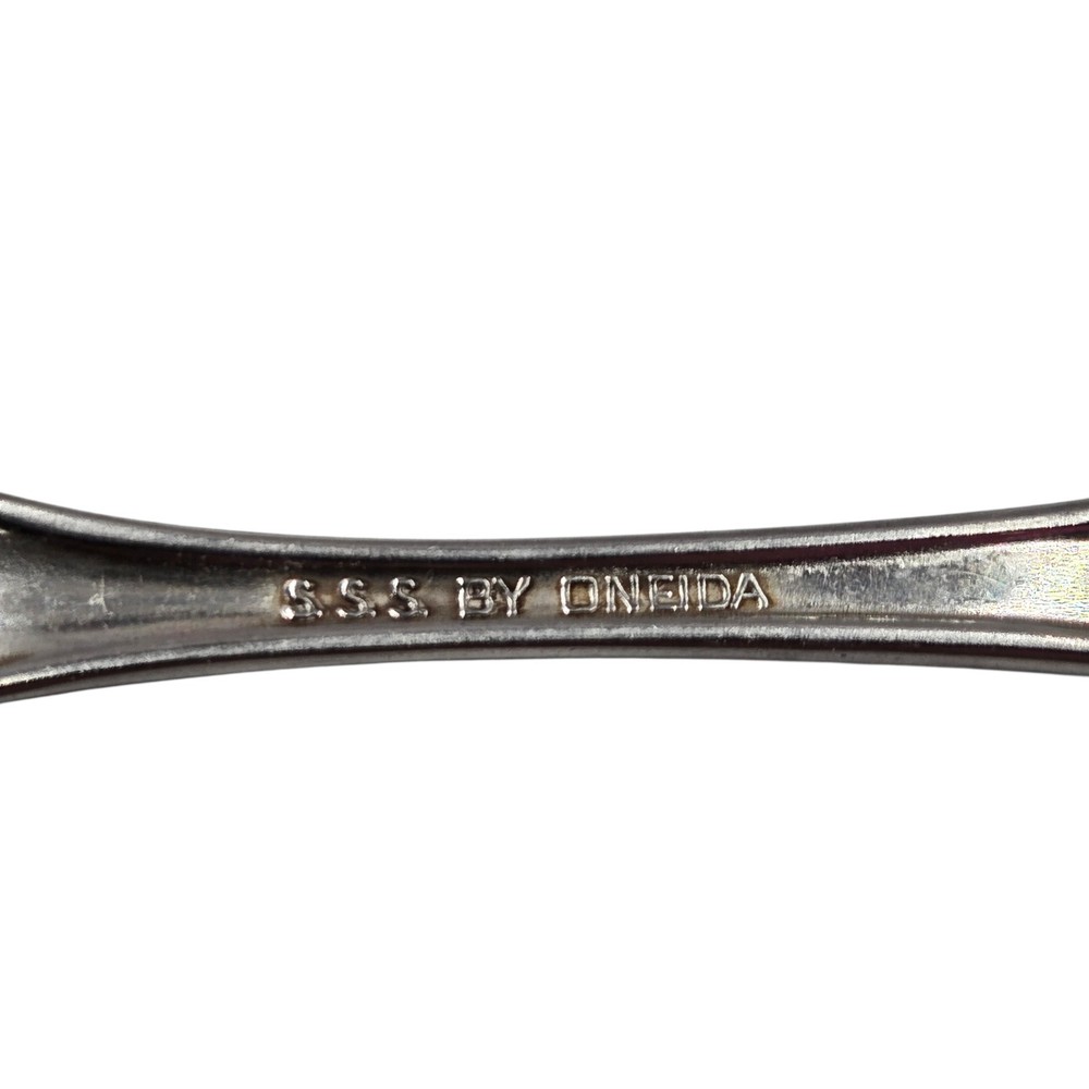 SSS by Oneida Stainless Steel Teaspoon Flatware 4pcs Floral Handle Spoon
