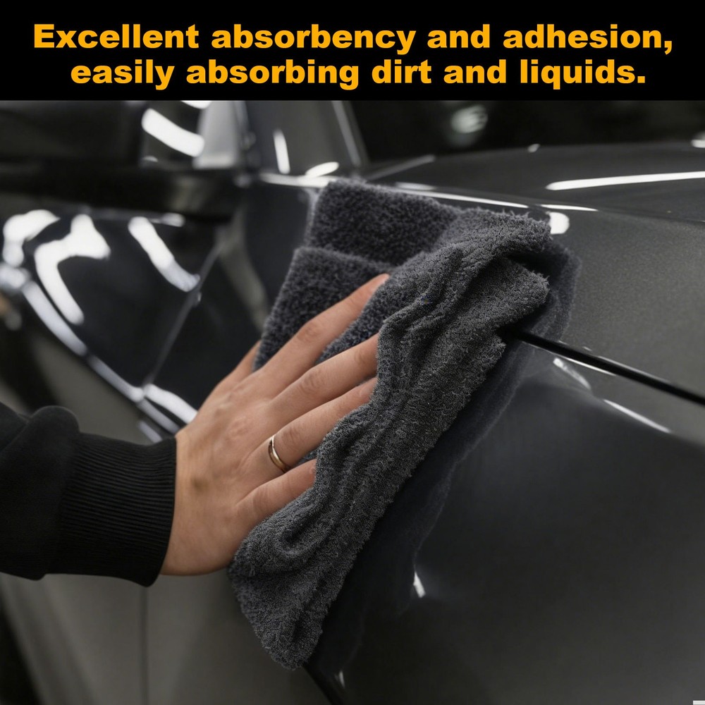 2pcs 24x35" Grey Microfiber Car Towels for