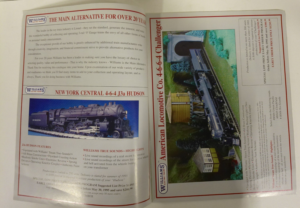 WILLIAMS ELETRIC TRAINS 1995 CATALOG