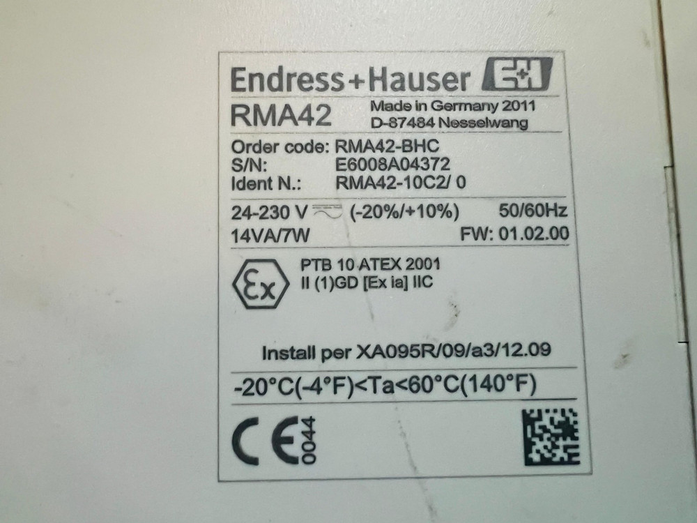 Endress+Hauser RMA42-BHC ATEX Process Controller