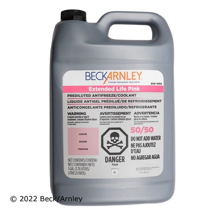 Beck Arnley 252-1502 Prem Coolant Ext Life Pink