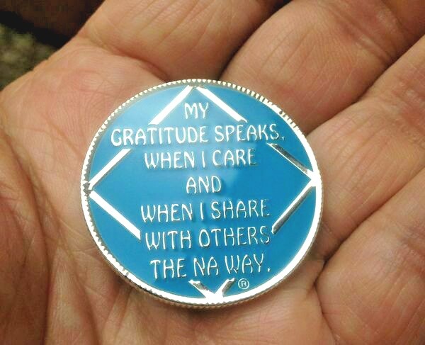 Narcotics Anonymous GRATEFUL ADDICT TRIPLATE Recovery MEDALLION
