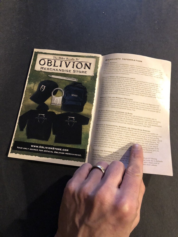 elder scrolls oblivion xbox 360 Manual Only