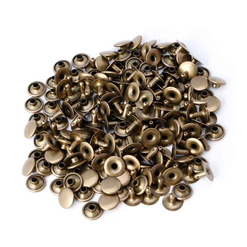 1000 Sets Single Capped Rivets Multiple Color Options Black Gold Gunmetal Silver