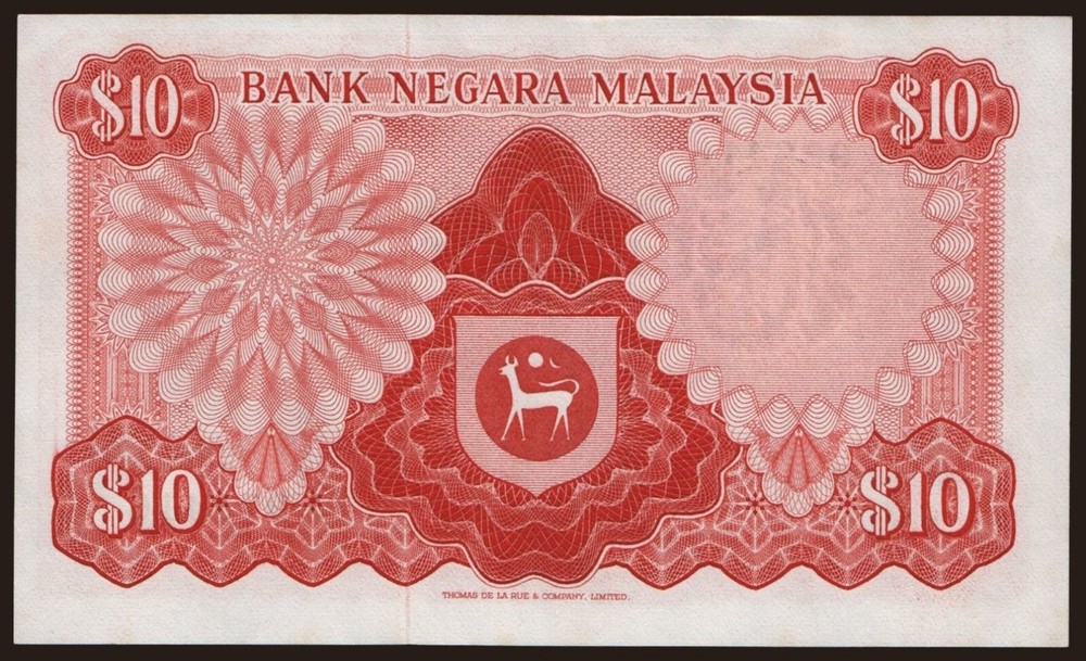 Malaysia - 1972 - 10 Ringgit - "aUNC+" #CO3001