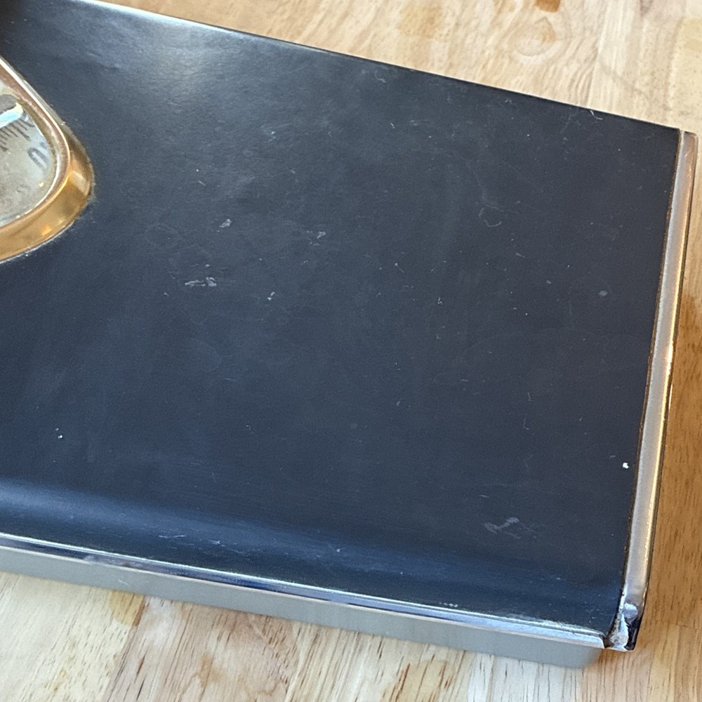 VINTAGE BORG BATHROOM SCALE BLACK ACCURATE READING