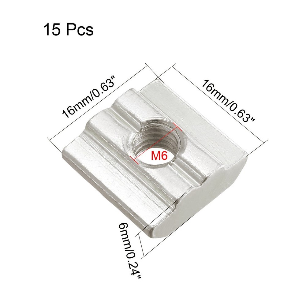 insert M6 threaded T nut for 3030 aluminum extrusion series profile 15pcs