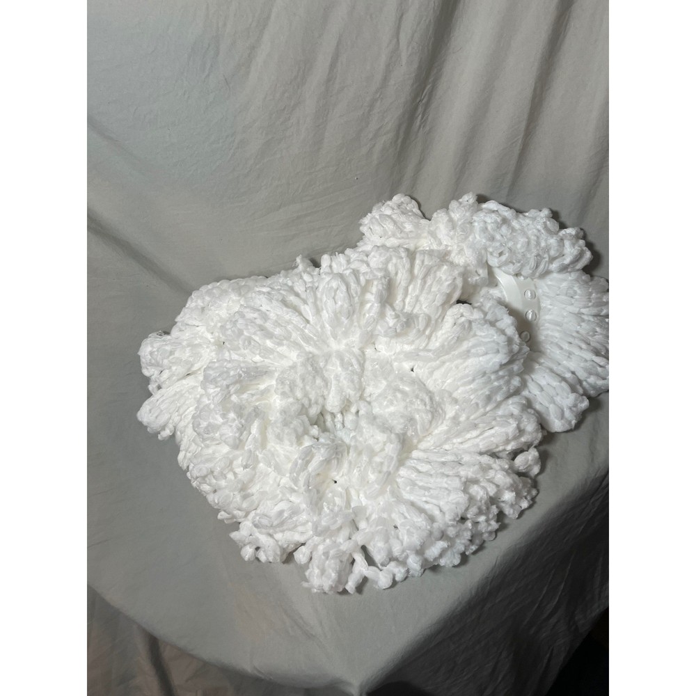 2 Pack Microfiber Spin Mop Replacement Heads White Round Refills Universal Fit