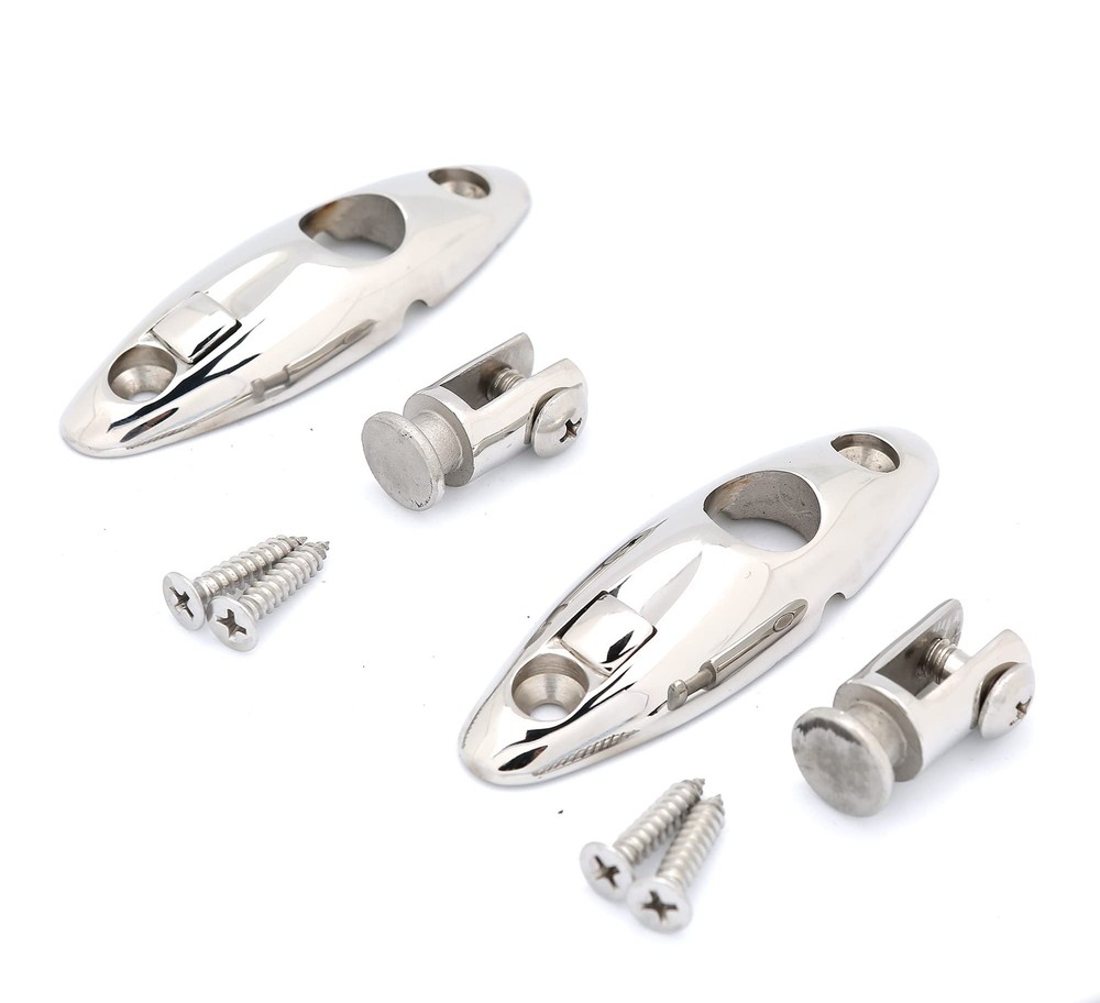 Mxeol Bimini Swivel Mount Quick Release Hinge Stainless average, Silver 2PCS