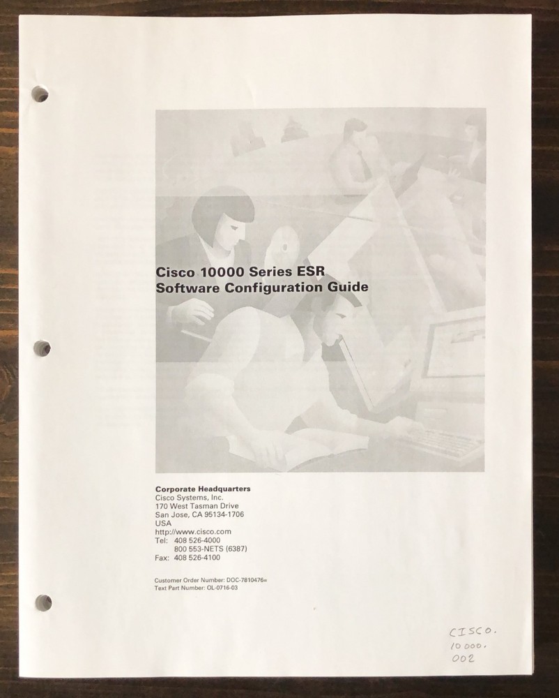 Cisco Systems - Cisco 10000 Series ESR Software Configuration Guide (2001)