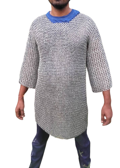alumnium chainmail haubergeon