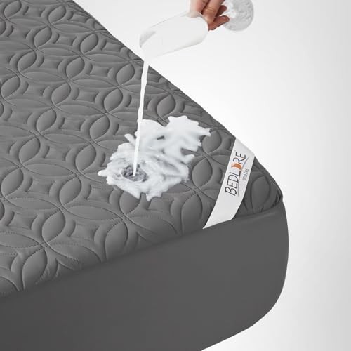 BEDLORE Waterproof Queen Mattress Protector - Noiseless, Deep Pocket, Breathable