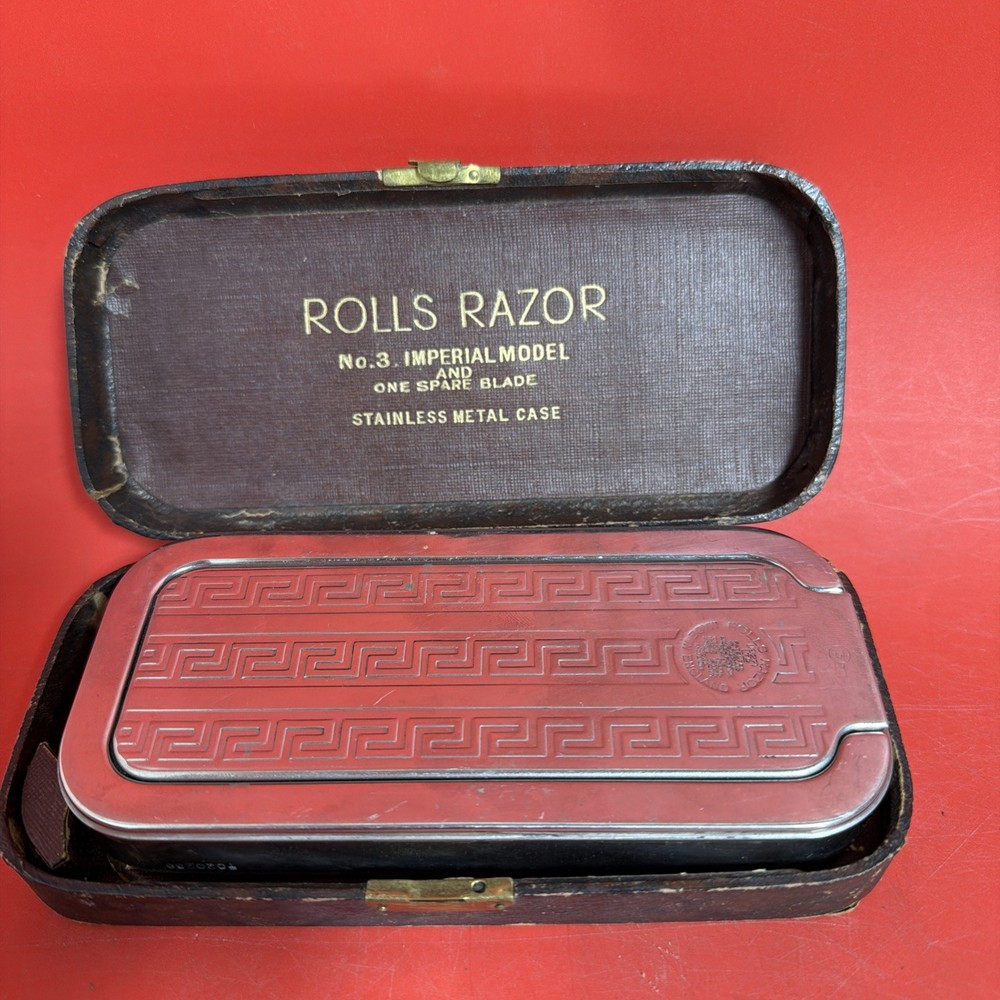 Vintage Rolls Razor in Original Case No. 3 Imperial Model