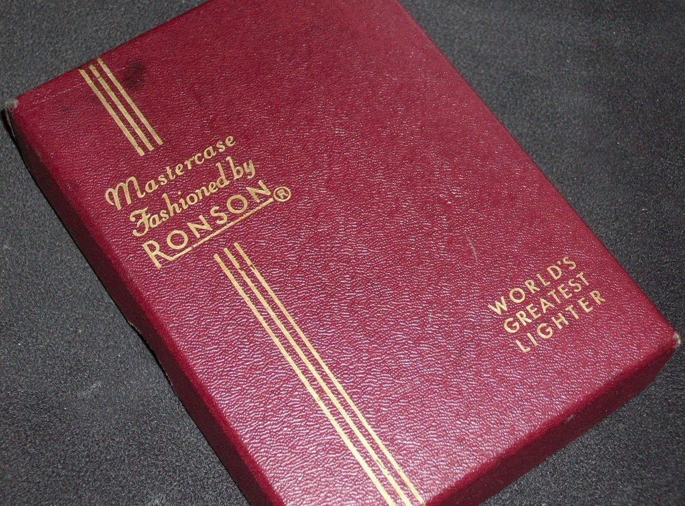 Ronson "Mastercase" Lighter-Case Combo w/Orig Box, Bag & Japanese Engraving