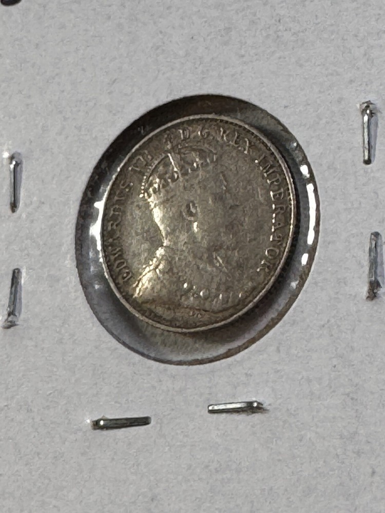 1904 Canada 5 Cents Silver Coin Cleaned
