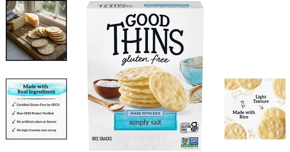 Enjoy Versatile Simply Salt Rice Crackers 3.5 oz - Perfect for Dips & Snacks