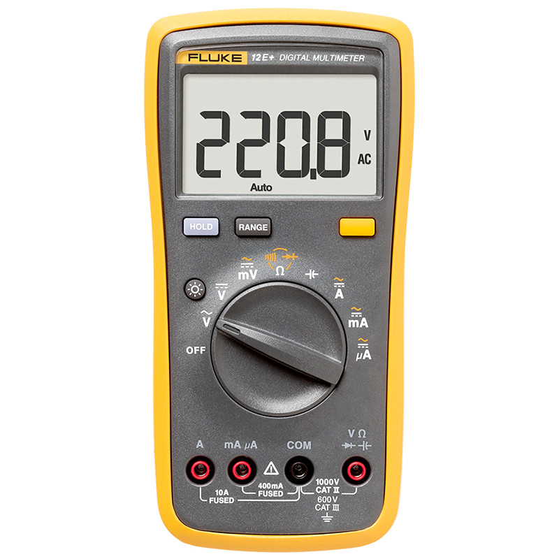 Fluke 12E+ Auto Range Digital Multimeter AC/DC Voltage Current Tester with Ohm