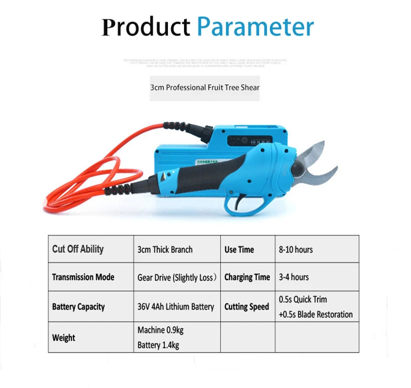 Electric Backpack Pruning ShearsChargeable PrunersElectric ScissorsPruning Shear