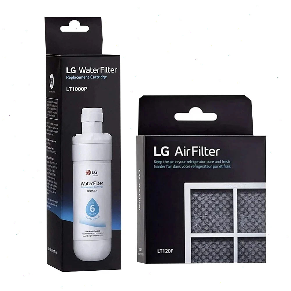 1Pack L-G LT1000P Refrigerator water Filter + 1 pack LT120f Air Filter ( New )
