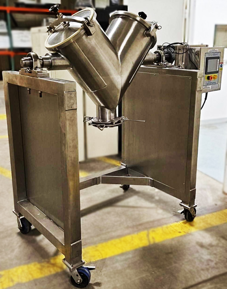 Stainless Steel V Blender Twin Shell Mixer – Pilot Scale – Variable Speed