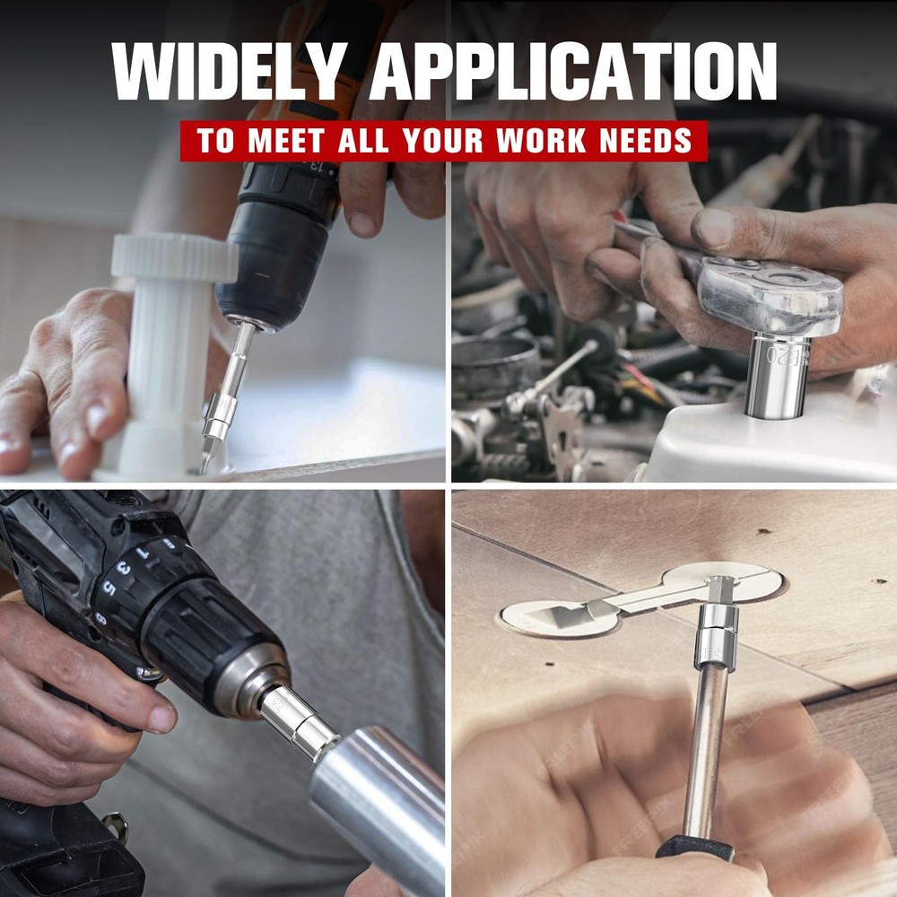 67-Piece Master Torx Bit Socket and E-Torx Socket Set, 1/4” 3/8” 1/2” Drive(E...