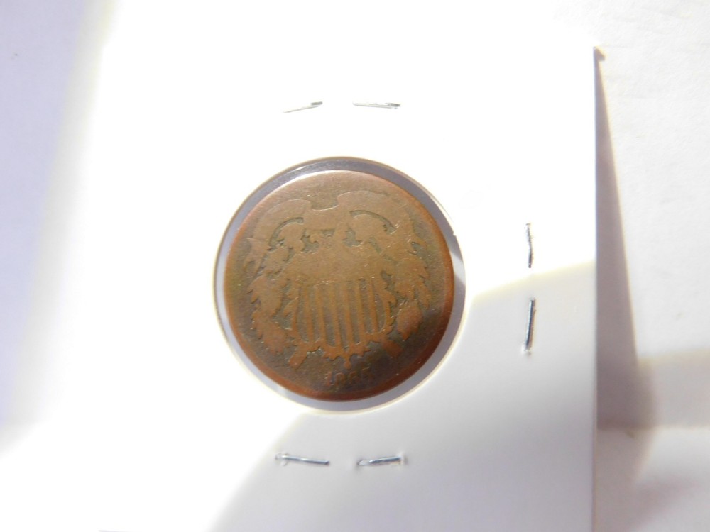 1865 Two Cent Piece US Coin