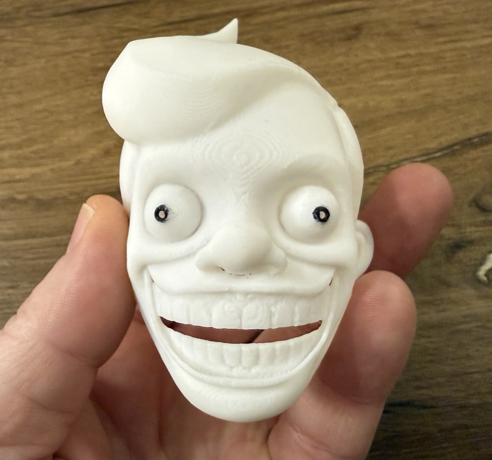 X Files - Mr Chuckle Teeth - 3d Printed Head - PLA