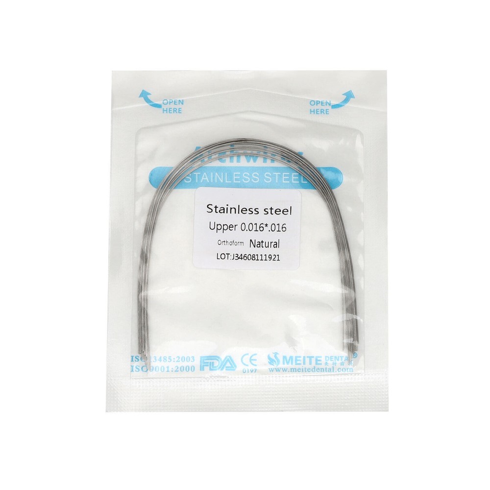 10 Pcs/pack Dental Orthodontic Stainless Steel Round/Rectangular Arch Wire Ovoid