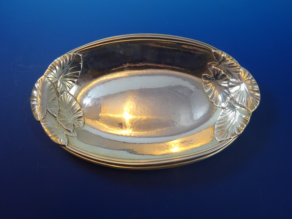 Sterling Silver by International 9" Serving Tray with Leaf Pattern (#1181)