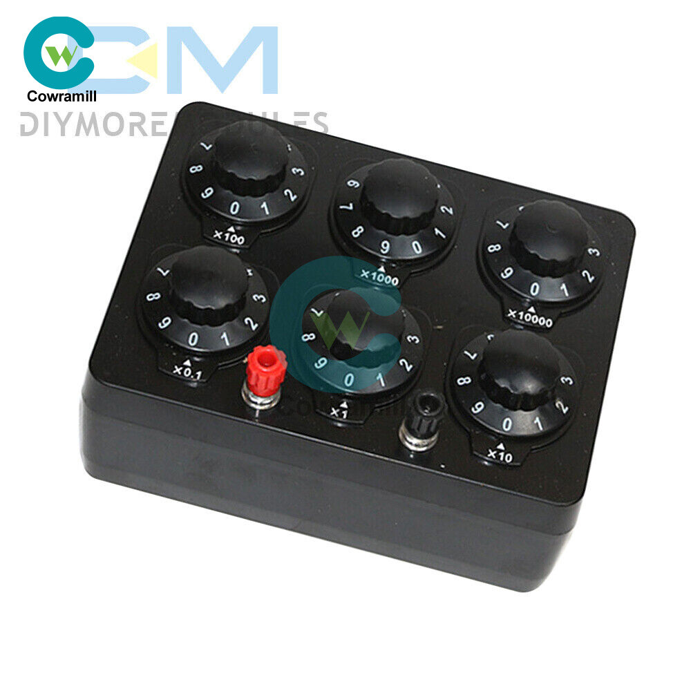 0-99999Ohm Simple Resistance Box 6knobs Resistor Electricity Teaching Instrument