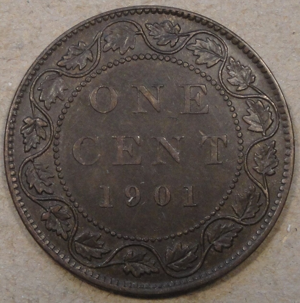 Canada 1901 Large Cent as Pictured
