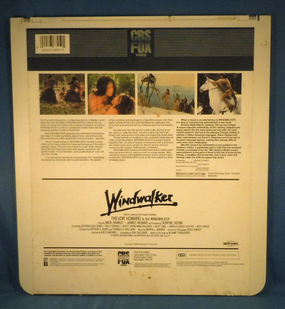 RCA CED VIDEODISC! - WINDWALKER with Trevor Howard